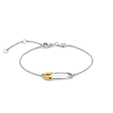 SILVER GOLD PLATED PIN BRACELET