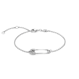 SILVER  PIN PAVE BRACELET