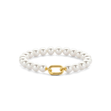 SILVER GOLD PLATED PEARL BRACELET