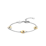 SILVER GOLD PLATED INFINITY SHAPES TWO TONE BRACELET