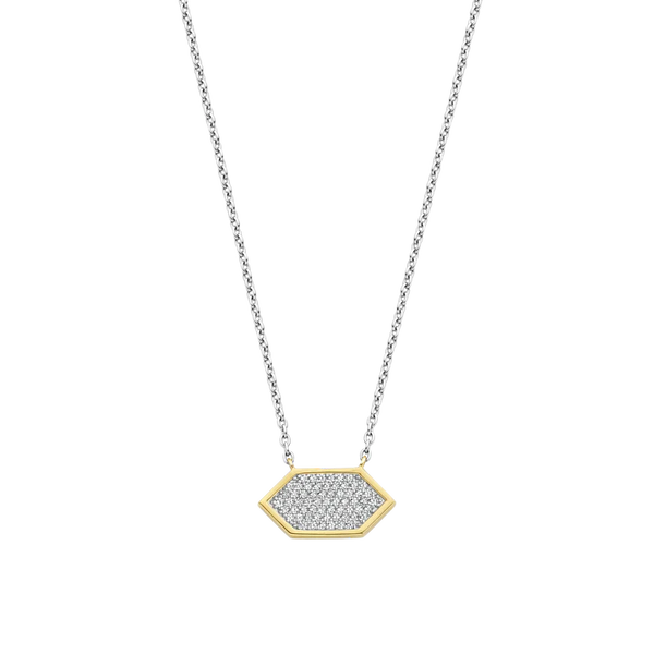 SILVER GOLD PLTED COLLIER VERGULD