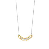 SILVER GOLD PLATED LINK NECKLACE