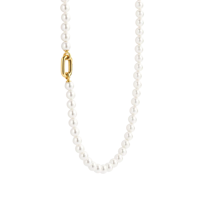 SILVER GOLD PLATED PEARL NECKLACE