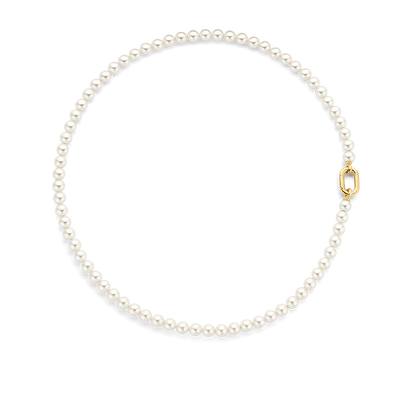 SILVER GOLD PLATED PEARL NECKLACE