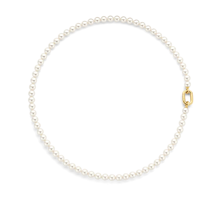 SILVER GOLD PLATED PEARL NECKLACE