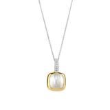 SILVER GOLD PLATED PENDANT SHOECASES MOTHER OF PEARL