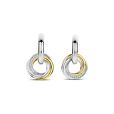 SILVER GOLD PLATED TWO TONE  INTRICATE INTERTWINED CIRCLE CHARMS