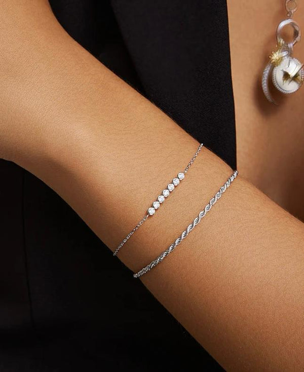 CHIC CREATOR SILVER BEZEL BRACELET