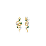 Emerald Snake Earrings