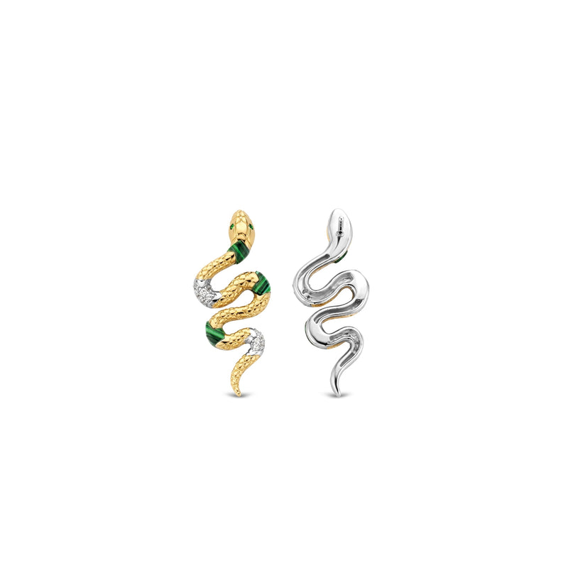 Emerald Snake Earrings