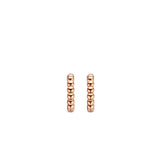 Beaded Rose-Gold Plated Small Hoop Earrings