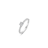 Solitaire Pave Set Ring