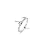 Solitaire Pave Set Ring