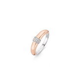 Pave Centre Rose Gold Tone Ring