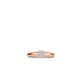 Pave Centre Rose Gold Tone Ring