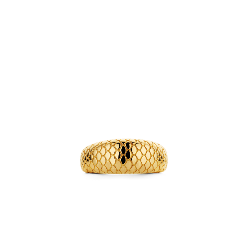 Snake Print Band Ring