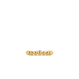 Ti Sento Milano Beaded Two-Tone Yellow Gold Silver Ring