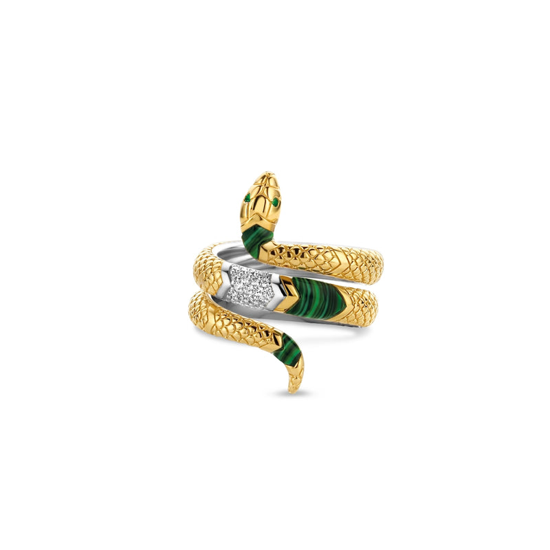 Emerald Snake Ring