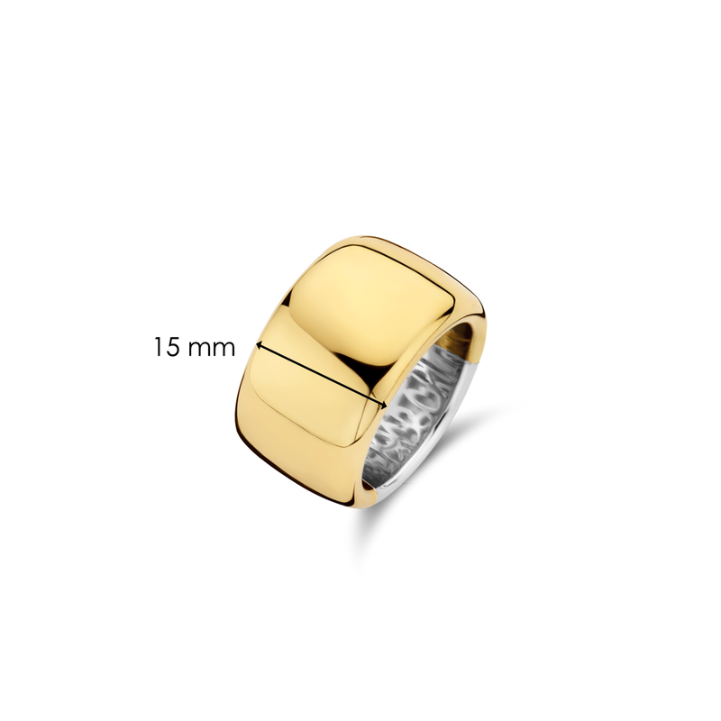 Basic Extra Wide Lustrous Gold Plated Band