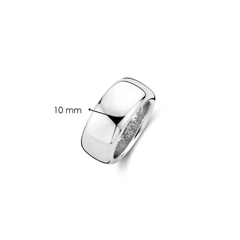 Basic Wide Lustrous Silver Band