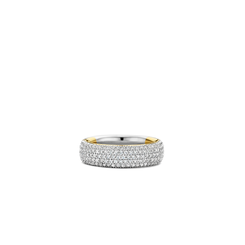 Pave Lustrous Gold Plated Band