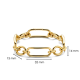 Rectangular and Circular Link Bracelet