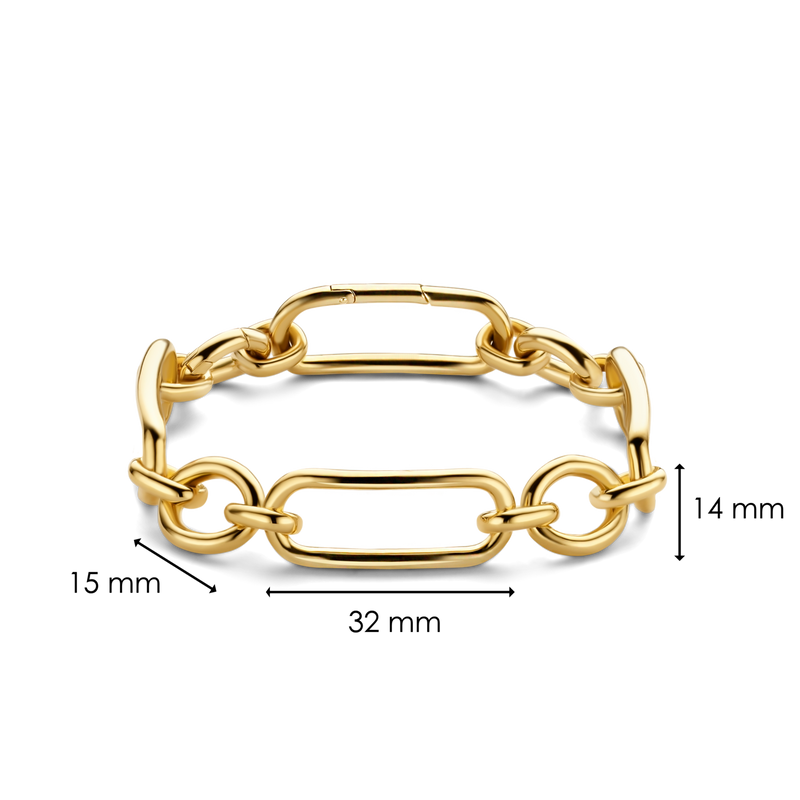 Rectangular and Circular Link Bracelet