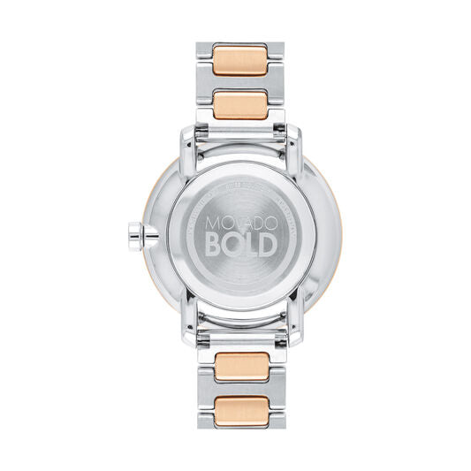 Movado Bold Mid-Size Two-Tone Rose Gold Watch