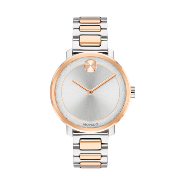 Movado Bold Mid-Size Two-Tone Rose Gold Watch