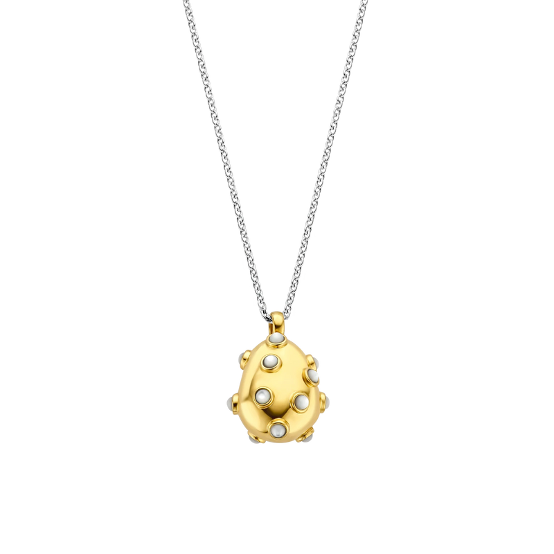 Mother of Pearl Doublets Nugget Necklace