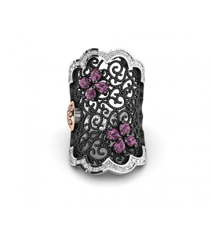 Flowers & Filigree Cocktail Ring