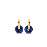 Lapis Blue Stone Gold Plated Silver Earrings