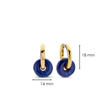 Lapis Blue Stone Gold Plated Silver Earrings