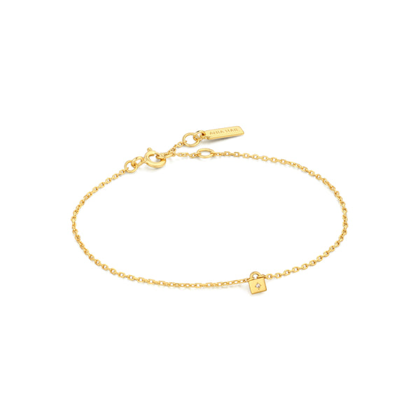 Gold Padlock Bracelet 