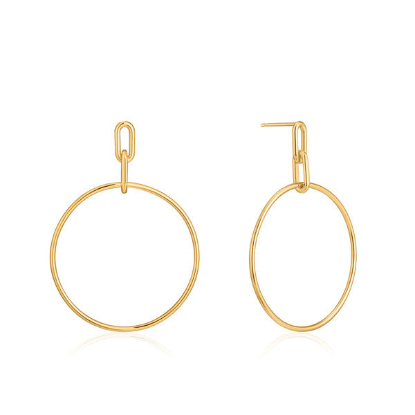 Cable Link Hoop Earrings