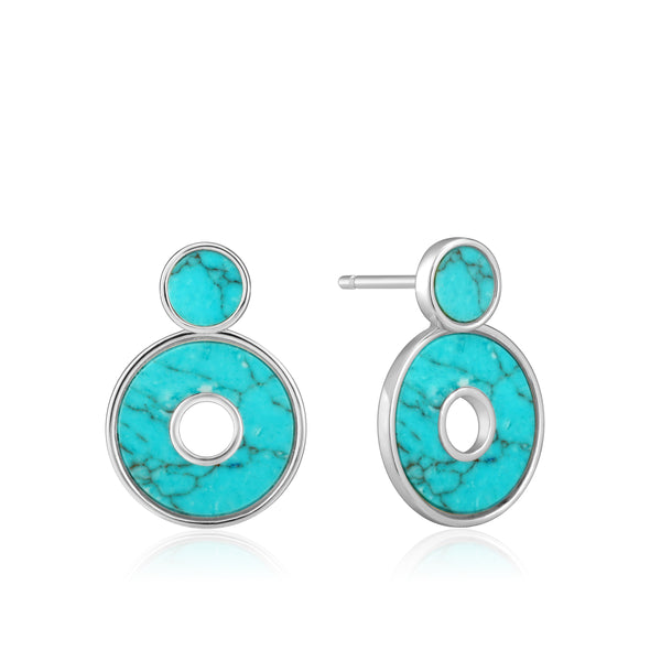 Turquoise Disc Ear Jackets