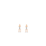 Two-Tone Rose Gold Arrow Studs