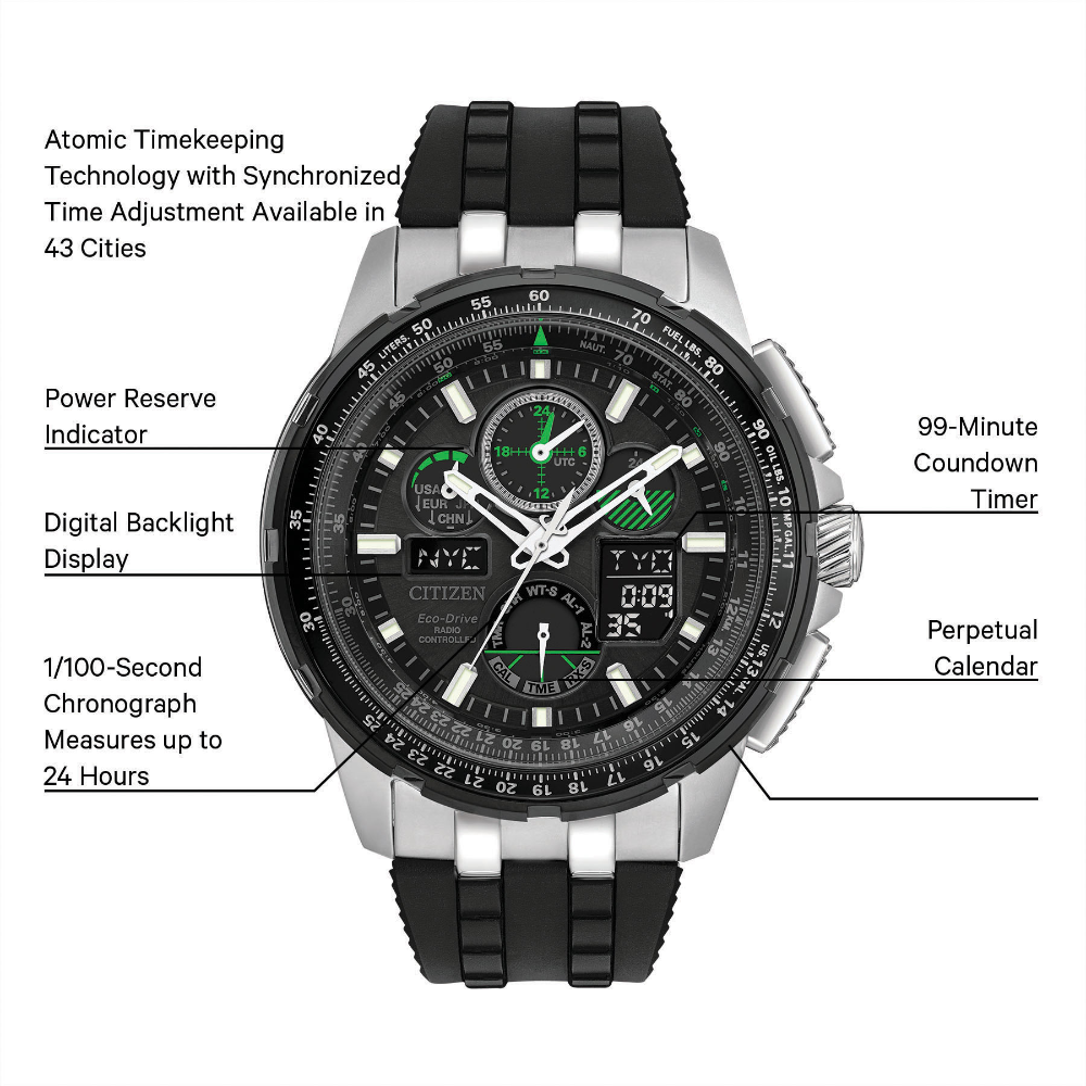 Citizen skyhawk green best sale