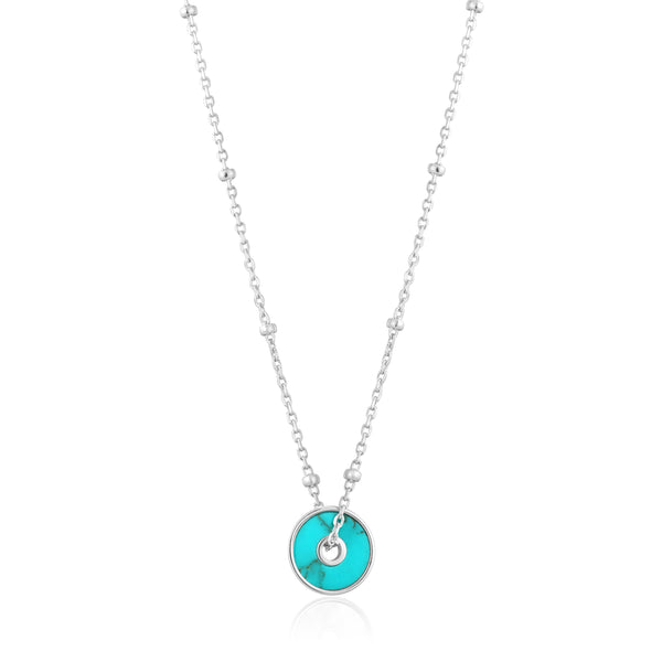 Turquoise Disc Necklace