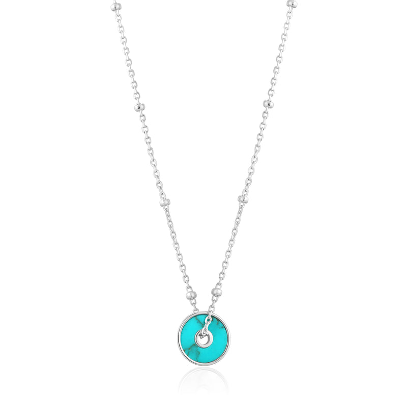 Turquoise Disc Necklace