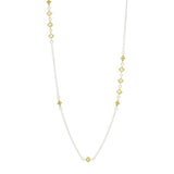 Fleur Bloom 36" Assymmetrical Station Necklace