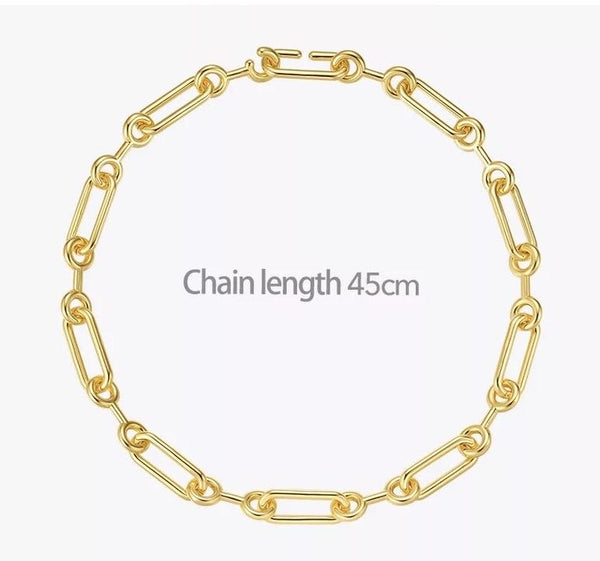 Oval Thick Link Necklace